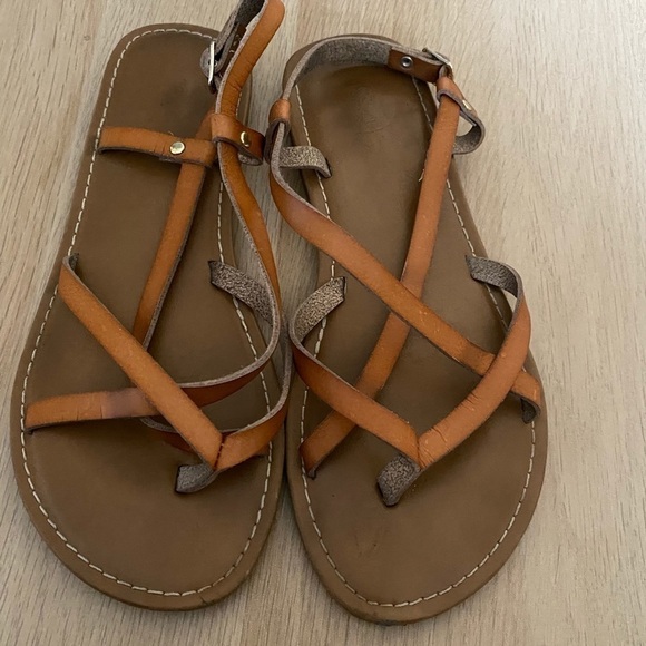 SO Striped Sandals Size 8 - Picture 1 of 9